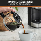 Krups Simply Brew Stainless Steel Drip Coffee Maker 5 Cup, Keep Warm Function, Reusable coffee filter, Ultra Compact 650 Watts Coffee Filter, Drip Free, Dishwasher Safe Pot, Silver and Black