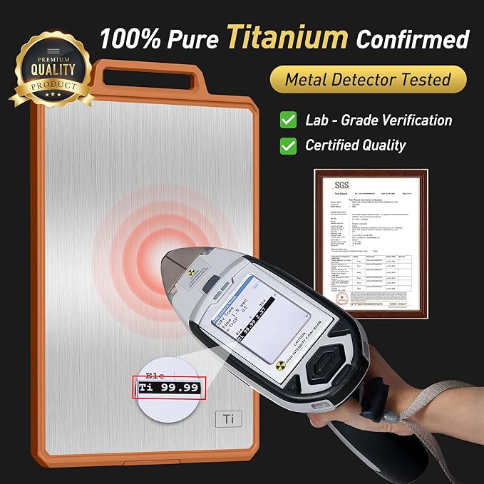 Titanium Cutting Boards for Kitchen Chopping Board with Handle Large Big Small Kitchen Meat Butcher Block Double Sided Pure Titanium and Wheat Straw PP Not Wood Bamboo Plastic Teak Morandi Orange