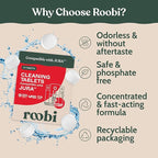 Roobi Compatible Cleaning Tablets for Jura. 24 Jura Cleaning Tablets for Automatic Espresso Coffee Machines. 100% Vegan, Carbon Neutral.