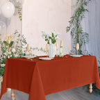 Fitable 6 Pack Rust 70?20 Inch Rectangle Tablecloth - Stain Resistant and Washable Table Cover, Polyester Fabric Table Cloth for Wedding, Party, Banquet, Formal Events