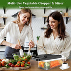 HomeHacks Vegetable Chopper Veggie Chopper, Kitchen Garaget Foot Slicer - White