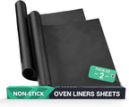 Large Heavy Duty Oven Liner (2 Pack) - 17” x 25” Non-Stick Teflon Reusable Liner for Electric Gas Toaster Ovens Grills - BPA & PFAS Free Kitchen Accessory to Keep Oven Clean