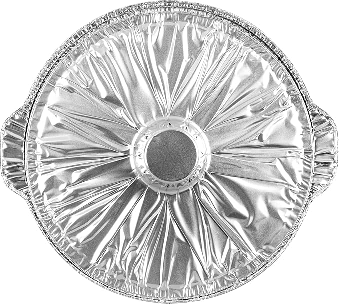 Foil Lux 3.5 Quart Pans And Lids, 10 Disposable Pots With Lids - Oven-Ready, Stove Compatible, Aluminum Foil Baking Pans, Freezable, For Outdoor Camping, Vacation, Picnic, And More - Restaurantware