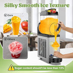 Commercial Slushie Machine, Slushy Machine for Home, 12L Slushie Maker Frozen Drink Maker, No Ice Need, Slush Cocktail Margarita, Smoothie Machine, Kitchen Appliances, Party Bar Amusement Park