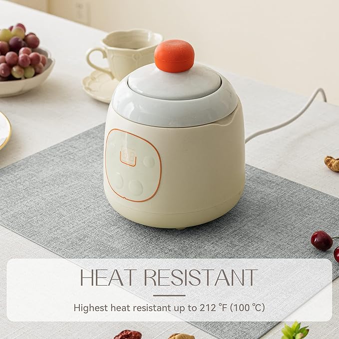 Romanstile Vinyl Placemats Set of 8-12 X 18 Inch - Heat Resistant Place Mats 100% Waterproof Oilproof Wipeable Reversible Faux Leather Table Mats for Kitchen/Dining/Party/Outdoor, Light Grey