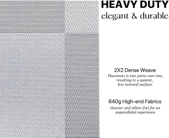 LEXMORE PlaceMats Set of 12 Vinyl/Plastic Woven Place Mats for Kitchen Table Indoor/Outdoor Washable PlaceMat Wipeable Dining Table Mats(Silver Cube)