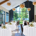 sancua White Round Tablecloths 90 Inch, 6 Pack - Circle Fabric Cloth Table Cloths for Wedding Party Banquet Birthday, Washable Polyester Table Cover (Fit 30-72 Inch Tables)