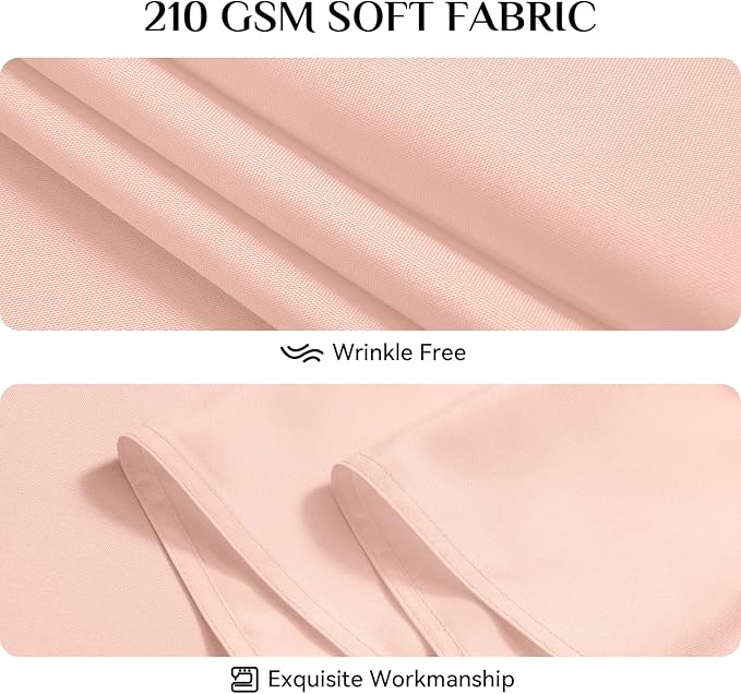 Softalker Rectangle Tablecloth, Waterproof & Stain Resistant Table Cloths Wrinkle Free Fabric Washable 210GSM Polyester Table Cover for Spring/Party/Outdoor - 90 x 156 inch,Pink