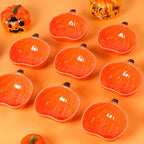 Kolewo4ever 12 Pieces Pumpkin Ramekins Haiioween Bowls Ceramic Pumpkin Bowl 6 Ounces Ramekins for Fall Halloween Serving Dip, Sauce, Condiments,Snack