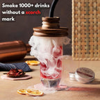 Acacia Whiskey Smoker Kit with Smoking Gun and Wood Chips (Apple & Cherry) - Drink Smoker Kit - Cocktail Smoke Set - Whiskey Gifts for Men