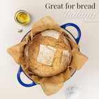 Nuovva Enamelled Cast Iron Dutch Oven Pot with Lid – 6.4 Quart Non Stick Casserole Pot – Heavy Duty & Oven Safe up to 500° F for Bread Baking, Braising, Stews, Roasting – 28cm Dark Blue