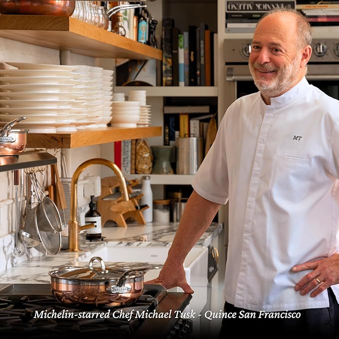 Hestan - CopperBond Collection - 100% Pure Copper Essential Pan, Induction Cooktop Compatible, 5 Quart