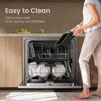 8 Quart Large Air Fryer - Dual Basket Airfryer with Easy View Windows, Preheat, Air Fry, Roast, Broil, Bake, Dehydrate, 2 Independent 4 QT Nonstick Dishwasher Safe Baskets, Black