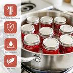 Aliggbent 160 Pcs Regular Mouth Canning Lids 70MM Airtight Split-Type Lids for Mason Jars Regular Mouth, Leakproof Bulk Canning Jar Lids for Food, Jam, Fruits & DIY Decor