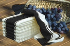 Native Fab Black Kitchen Towels 18x28 Inch, 12 Pack, Wide Stripe, Highly Absorbent, Quick Dry, Durable, Cotton Dish Towels for Wiping Hands, Drying Dishes, Counter Cleaning Dishcloth Set - Black