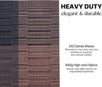 LEXMORE Placemats Set of 8 Vinyl/Plastic Woven Place Mats for Kitchen Table Indoor/Outdoor Washable Placemat Wipeable Dining Table Mats(Ombre Brown Black)