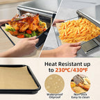 Replacement Baking Pan and Parchment Paper for Ninja Foodi SP101, Black Non-stick Baking Tray Air Fryer Liners Air Fryer Oven Accessories for Ninja Flip Toaster Oven