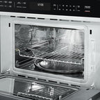 KoolMore KM-CWO30-SS Built-in Microwave with Convection Oven and Air Fryer, 1000W Power with 10 Levels, UL Listed Capacity in Stainless-Steel, 30 in/1.6 cu. ft, Silver