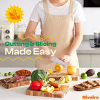 Riveira Acacia Wood Cutting Board – Versatile and Durable: Set Of 2 Pcs Rectangular Wooden Cutting Board – Natural Wooden Cutting Boards For Kitchen – Complete Acacia Wooden Chopping Board