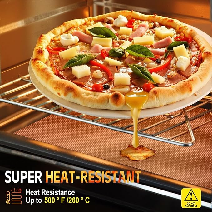 Large Oven Liners for Bottom of Oven, 17"x75" Heavy Duty Non-Stick Oven Liner Mat, Reusable Heat Resistant Grill & Baking Mat, BPA/PFOA Free Roaster Liners, Fits Electric, Gas, Toaster Ovens (Black)