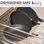 YUTANN Nonstick Frying Pan 10 inch, Ceramic Cast Iron Skillet, Lightweight Pre-seasoned Cast Iron Pan with Detachable Handle, Dishwasher & Oven Safe, Free of PFAS and PFOA