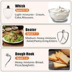 Stand Mixer, 6.5QT 660W 10-Speed Tilt-Head Electric Kitchen Stand Mixer, Food Mixer with Dishwasher-Safe Dough Hook, Egg Whisk, Flat Beater for Baking, Cake and Most Home Cooks (Black)