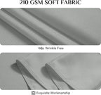 Softalker Rectangle Tablecloth, Waterproof & Stain Resistant Table Cloths Wrinkle Free Fabric Washable 210GSM Polyester Table Cover for Dining/Party/Outdoor - 90 x 156 inch,Light Grey