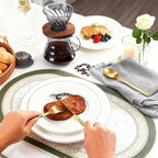 Gold Silverware Set, 40 Piece Flatware Cutlery Set for 8,18/0 Stainless Steel Utensils,Mirror Polished Modern Tableware for Home & Kitchen Dining Wedding, Party