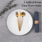 Vikko Dinner Plate, Set of 6 White Plates, Ceramic Dinner Plates Set, Stackable 11 Inch Extra Large Dinner Plates for Every Day and Special Occasion, Restaurant Style, Dishwasher Safe, Microwave Safe