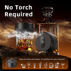 Electric Whiskey Smoker Kit with 6 Flavors Wood Chips, Built-In Lighter Ignites, No Butane Required, Rechargeable Cocktail Drink Smoker Kit, Birthday Bourbon Gifts, Father's Day Gifts for Men-Black