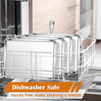 E-far Small Baking Sheet Set of 4, 10.5”x8.3” Stainless Steel Cookie Sheets Pans, Compact Non-toxic Metal Toaster Oven Trays for Cake, Healthy & Rust Free, Mirror Finish & Dishwasher Safe