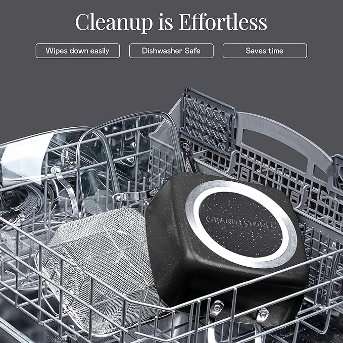 Granitestone 20 Pc Ceramic Cookware Set Nonstick, Complete Pots and Pans Set Non Stick for Kitchen with Bakeware, Cooking Utensils & Steamer, Non Toxic Made Without PFOA PFOS, Oven & Dishwasher Safe