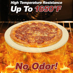 Round Pizza Stone for Grill and Oven- 15 inch Baking Stone Heavy-Duty Cordierite Pizza Stone for Bread, Cookies, Heat Proof BBQ Grilling Cooking Stone for Making Crisp Crust Pizza (Beige)