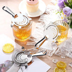 16 Pack Cocktail Strainer 4 Prong Stainless Steel Bar Bartender Strainer 6 Inches Silver Bar Drink Tool for Bartenders and Mixologists