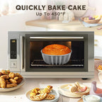 Nonstick Cake Pan, Nonstick Cast Aluminum bunt pan, 9.84” Fluted Tube Pan for Baking Unique Cake, 10 Cup Moldes para Pasteles, Cake Pans for Baking, High-Heat Resistant, Easy to Clean, Silver