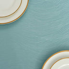 maxmill Jacquard Table Cloth Swirl Pattern Spillproof Wrinkle Resistant Water Proof Heavy Weight Soft Tablecloth for Kitchen Dinning Tabletop Outdoor Picnic Rectangle 52 x 70 Inch Turquoise