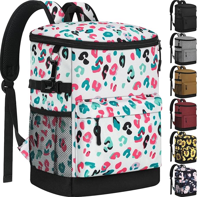 Cooler Backpack 33 Cans Backpack Coolers Insulated Leak Proof Soft Beach Cooler Bag for Men Women Ice Chest Backpack Camping Hiking Picnic Travel Cooler Lunch Backpack