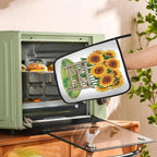 Sunflower Filed Pot Holders Set of 2 Heat Resistant Potholders,Fire Oven Hot Pads for Kitchen Cooking Baking Barbecue