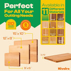Riveira Cherry Wood Cutting Board – Versatile And Durable: Set Of 3 Pcs Rectangular Wooden Cutting Board – Natural Wooden Cutting Boards For Kitchen – Complete Cherry Wooden Chopping Board