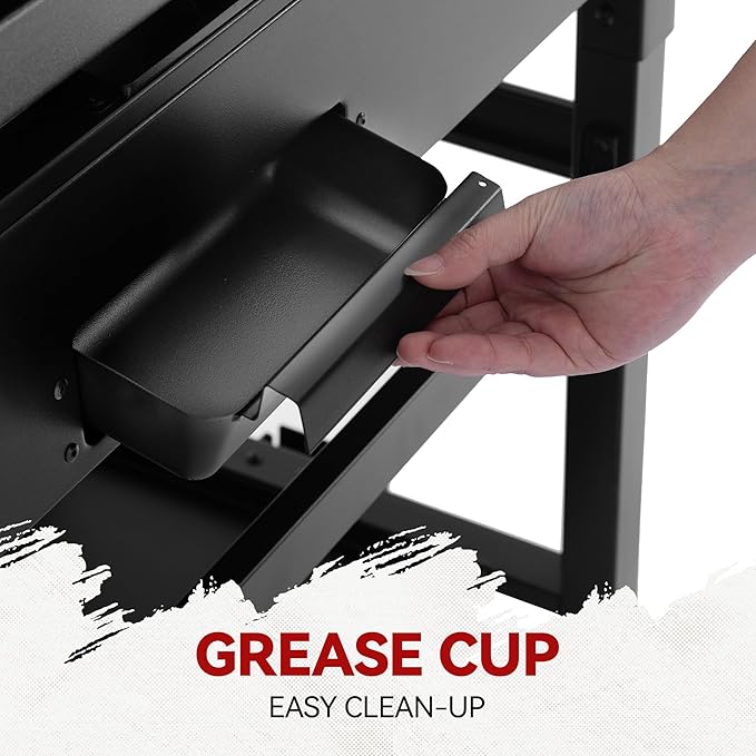 Royal Gourmet GB4000P 4 Burner Propane Gas Griddle with Hard Cover and Foldable Side Tables, 35-Inch Flat Top Grill with 766 Sq. In. Cooking Area for Backyard and Tailgating, Black