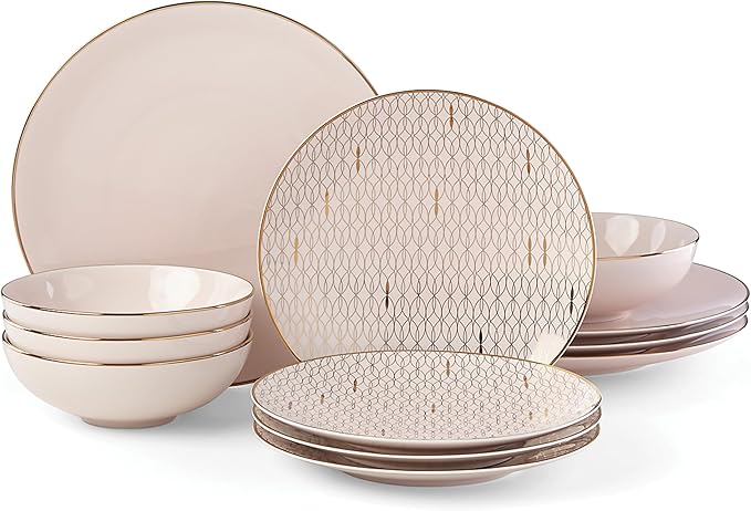 Lenox 886115 Trianna Blush 12-Piece Dinnerware Set