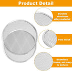 4 Pcs Pizza Screen, Non-Stick Aluminum Alloy Pizza Pan with Holes, Seamless Pizza Mesh Baking Tray for Indoor and Outdoor Baking (9Inch+10Inch+12Inch+13Inch)