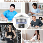 Low Carb Rice Cooker with Reservable-Timable,Low Sugar Multi Functional 3L &2 Cups for Starch Removing Glass Cooker,110v Maximum Power 800w Multi Functional Maker,Liftable Filter Basket (Beige)