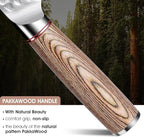 Huusk Japan Knife, Nakiri Chef Knife 7 Inch Professional High Carbon Steel Hand Forged Chef Vegetable Knife Sharp, Multipurpose Kitchen Knife Father's Day Gift,Ergonomic Pakkawood Handle