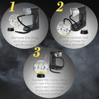 Cocktail Smoker Accessory - Smoke Infuser Cocktail Ball - 2 pcs, Cocktail Ball Glass with Glass Straw for Drink Smoker, 12 Oz (350 ml), Black