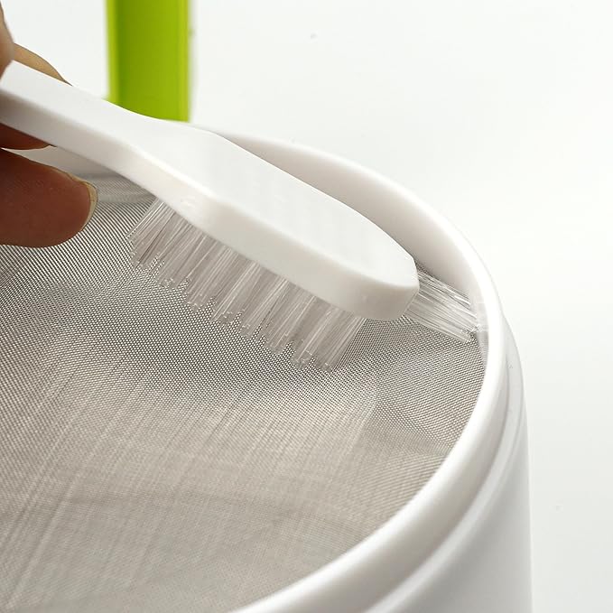 1.6 Quart Food Strainer Press Filter Bag Replacement, Juicer Pitcher with Built-in Drainer for Juicing Use After, Yogurt, Nut Milk, Soy Milk, Pulp Dairy Maker (1 Set, 5 Parts)