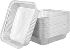 60 Pack 8 Inch Aluminum Foil Pans, Square Aluminum Baking Pans, Disposable Food Container for Food Storage Cooking Baking Roasting Takeaway