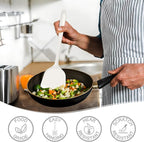 E-far Silicone Cooking Utensils Set, 25 Piece Kitchen Utensils with Holder, Non Toxic Kitchen Tools Spatula, Turner, Spoon, Ladle for Nonstick Cookware, Heat Resistant & Dishwasher Safe - White