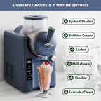 GreenPan Frost Ice Cream Machine & Frozen Drink Maker, Soft Serve, Slushie, Sorbet, Milkshakes & Cocktails, No Freezer Needed, 15-in-1, 7 Textures, Quiet & Rapid, Easy Clean, Family Size, Berry Blue