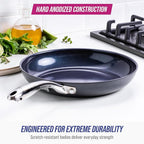Blue Diamond Cookware Hard Anodized Ceramic Nonstick, 10" Frying Pan Skillet, PFAS-Free, Dishwasher Safe, Oven Safe, Grey